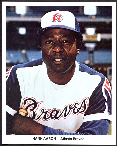 1974 Atlanta Braves Hank Aaron Team Issued Photo