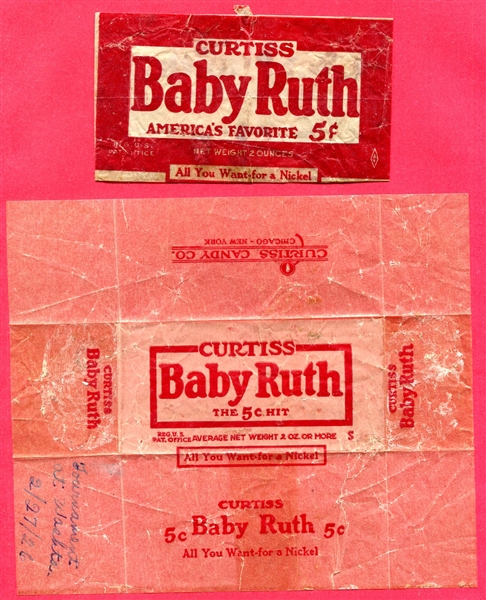 17 1920s-30s Candy Wrappers Butterfinger Baby Ruth & More