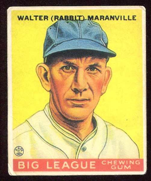 1933 Goudey #117 Rabbit Maranville Boston Braves