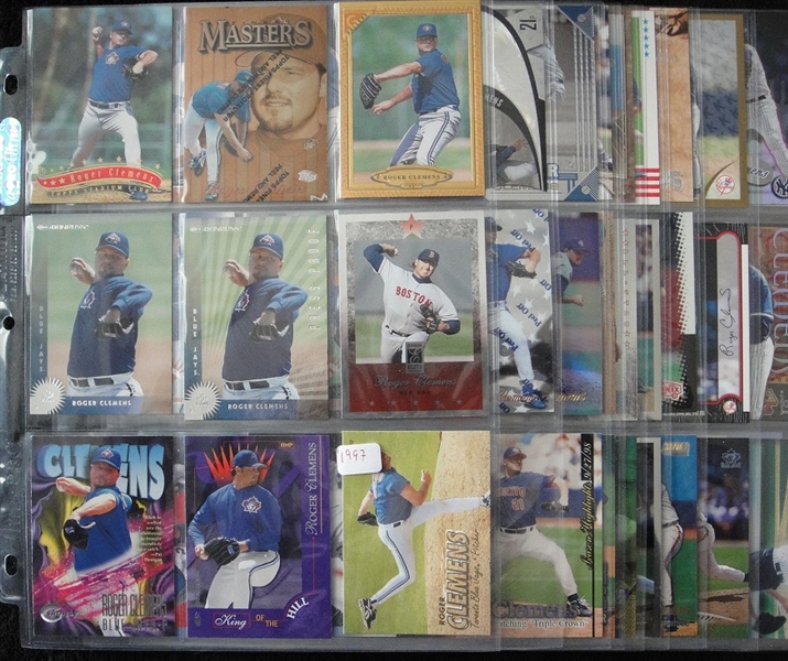 1997-2004 Roger Clemens Collection of 228 Different