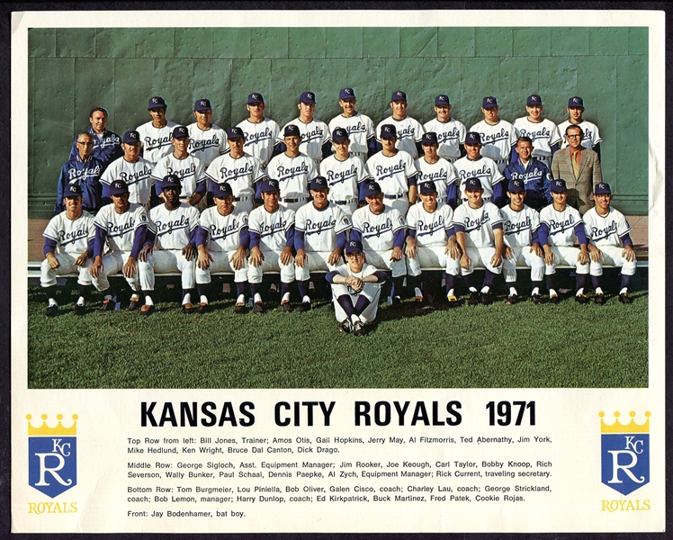 1971 Kansas City Royals Team Issued Photo