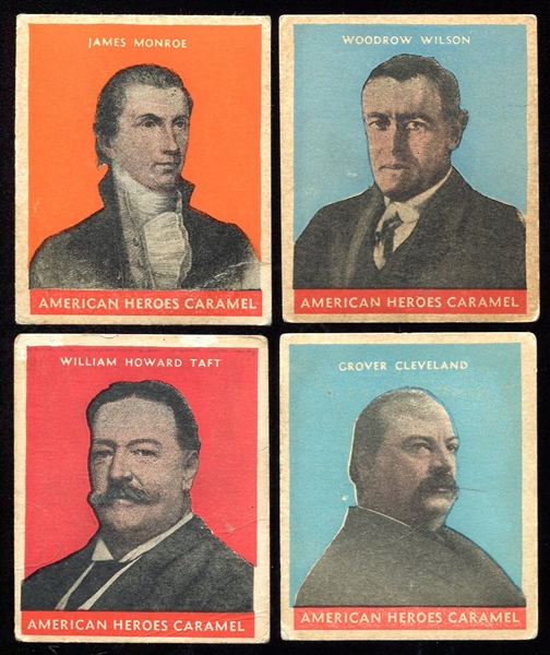 1932 U. S. Caramel Presidents 4 Different