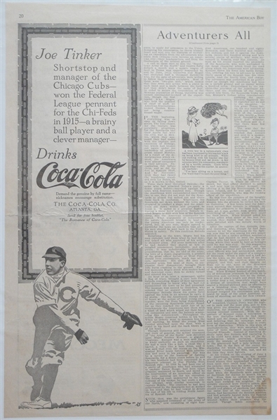 1916 Joe Tinker Coca-Cola Ad