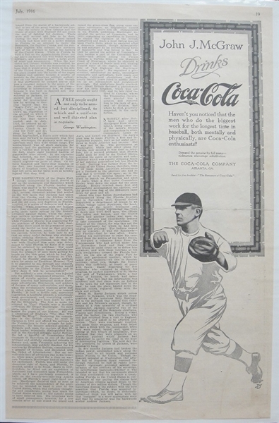 1916 John McGraw Coca-Cola Ad