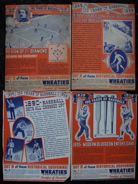 1939 Wheaties Series 13 Complete Set of 8