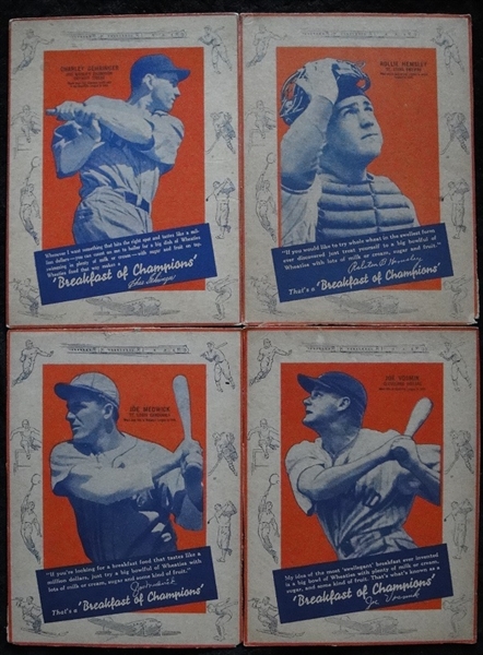 1936 Wheaties Series 4 Eight Different