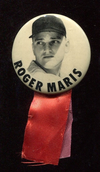 1950s-60s PM10 Roger Maris Pin w/Ribbon