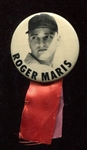 1950s-60s PM10 Roger Maris Pin w/Ribbon