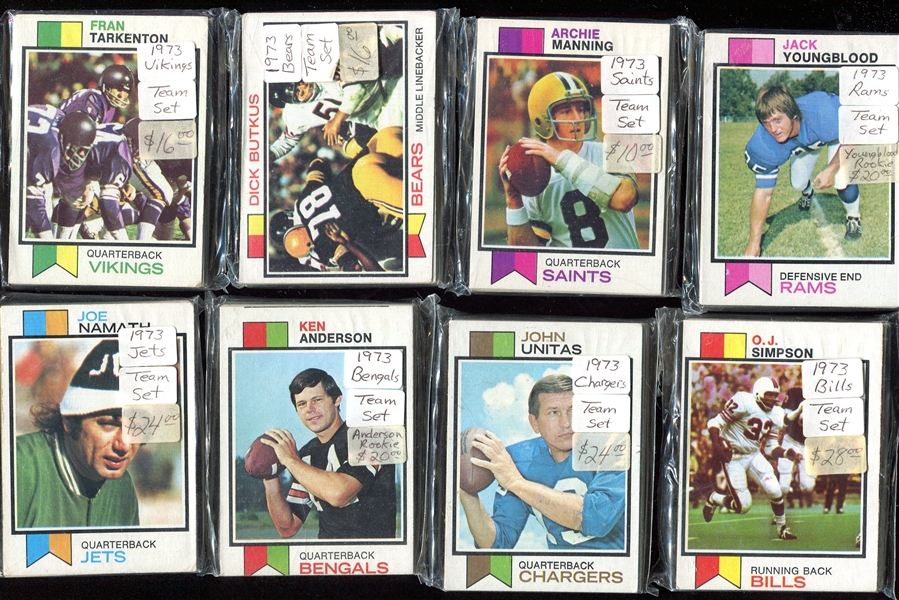 1973 Topps Football Team Sets 12 Different