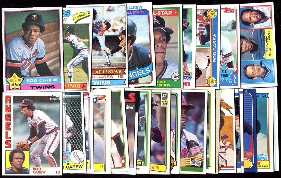 1976-1986 Rod Carew Card Collection 27 Different