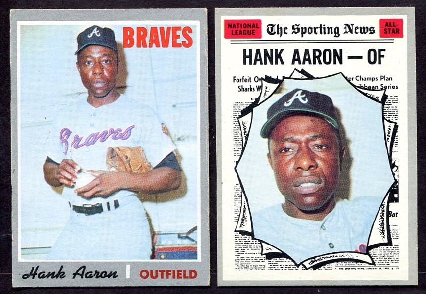 1970 Topps Hank Aaron #462 & #500