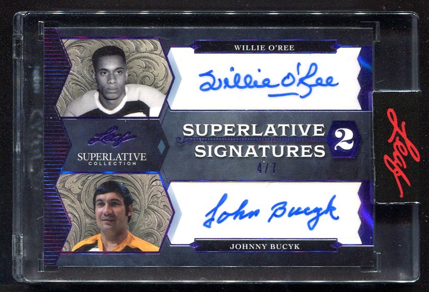 2020-21 Leaf Superlative Signatures Willie ORee & John Bucyk
