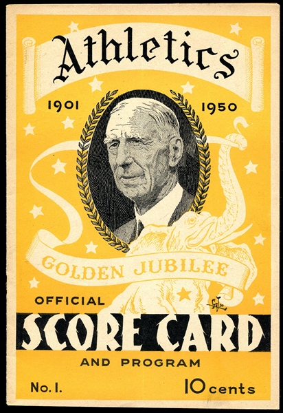 1950 Connie Mack Golden Jubilee Score Card