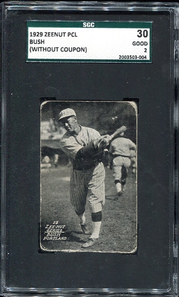 1929 Zeenut Joe Bush Portland SGC 30
