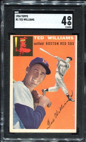 1954 Topps # 1 Ted Williams SGC 4