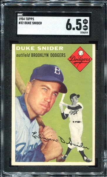1954 Topps #32 Duke Snider SGC 6.5