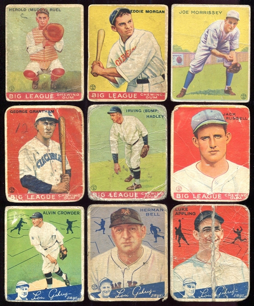 1930s Baseball Lot of 27 Different Goudey Diamond Stars ++