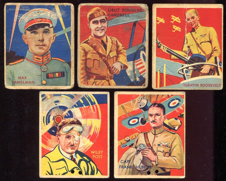 1933-34 National Chicle Sky Birds 5 Different