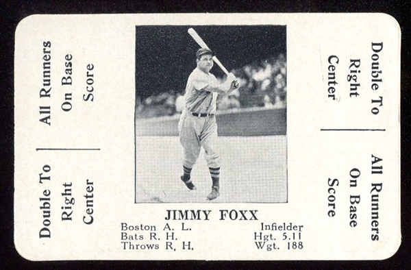 1936 S & S Game Jimmy Foxx Nrmt