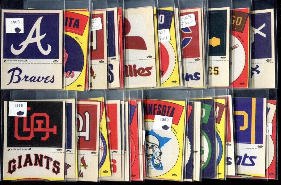 1969-74 Fleer Real Cloth Patches Lot of 44 Mostly Different