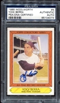 1985 Woolworth Yogi Berra Autographed Card PSA/DNA Certified