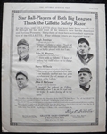 1910 Gillette Star Ball-Players Ad w/Honus Wagner