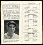 1941 Blacks Annual Baseball Schedule w/Joe DiMaggio