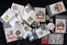 1980's-90's Pin Collection of 24 Assorted Giants Dodgers ++