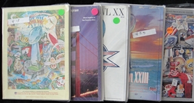 5 Different Super Bowl Programs 1984-1991