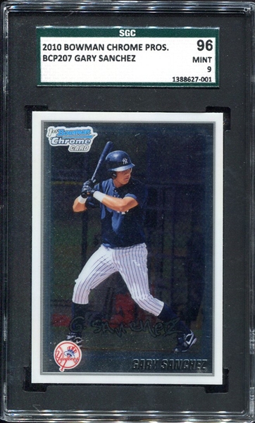 2010 Bowman Chrome Prospects BCP207 Gary Sanchez SGC 96