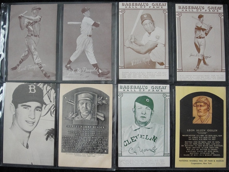 Exhibits HOF Plaque & Koufax Postcard Lot