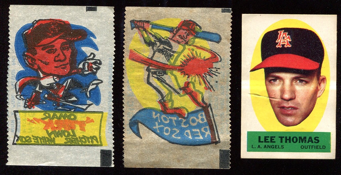1961 Topps Magic Rub Offs & 1963 Peel-off