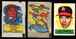 1961 Topps Magic Rub Offs & 1963 Peel-off