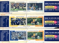 1968 American Oil Football Mr. & Mrs. Contest Panels 3 Diff. Complete