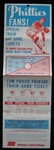 1970 Philadelphia Phillies Train - Game Ticket Flyer