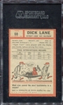 1962 Topps #60 Dick Lane SGC 82