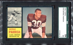 1962 Topps #34 Bernie Parrish RC SGC 84