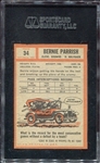 1962 Topps #34 Bernie Parrish RC SGC 84