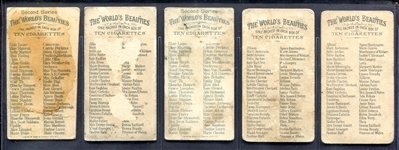 N26 Allen & Ginter World Beauties 5 Different
