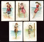 N192 Kimball's Beautiful Bathers 5 Different