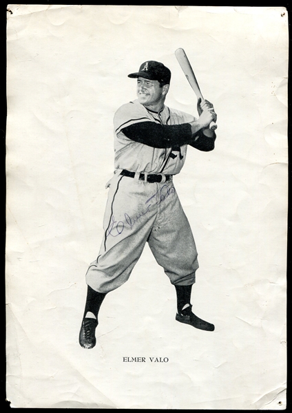 Elmer Valo As Autographed Team Issue Photo 