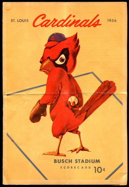 1956 St. Louis Cardinals vs. Brooklyn Dodgers Scorecard