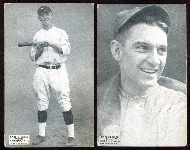 1925 Exhibits Washington Senators McNeely & Ruel