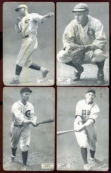 1925 Exhibits Cubs & Reds Lot of 4