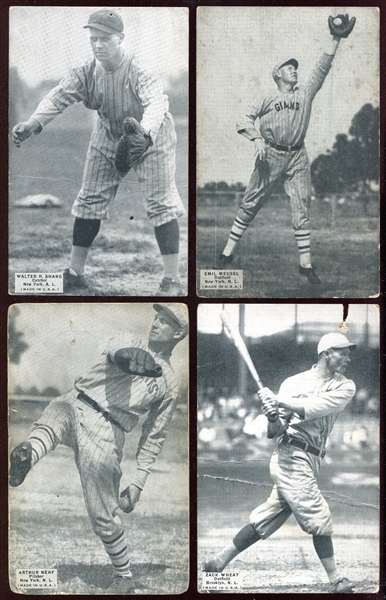 1925 Exhibits Lot of 4 New York Players