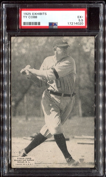 1925 Exhibits Ty Cobb PSA 5.5 Outstanding Example!