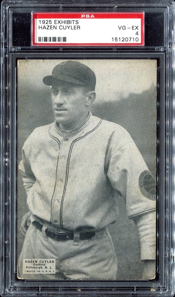 1925 Exhibits Cuyler Pittsburgh Pirates PSA 4