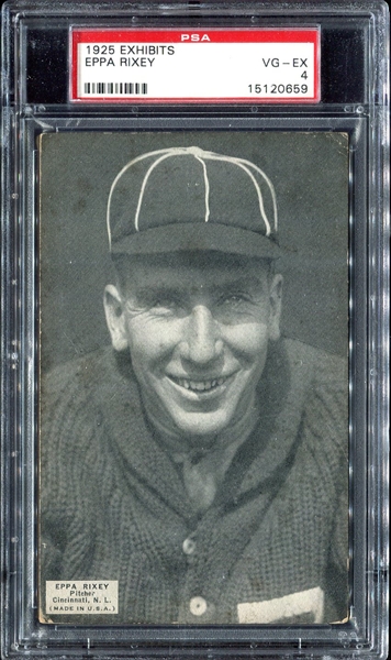 1925 Exhibits Rixey Cincinnati PSA 4