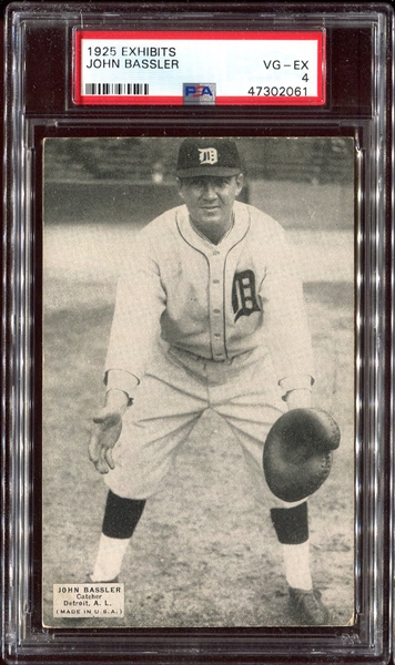 1925 Exhibits Bassler Chicago Cubs PSA 4
