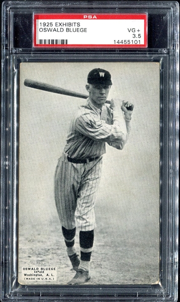 1925 Exhibits Bluege Washington Senators PSA 3.5